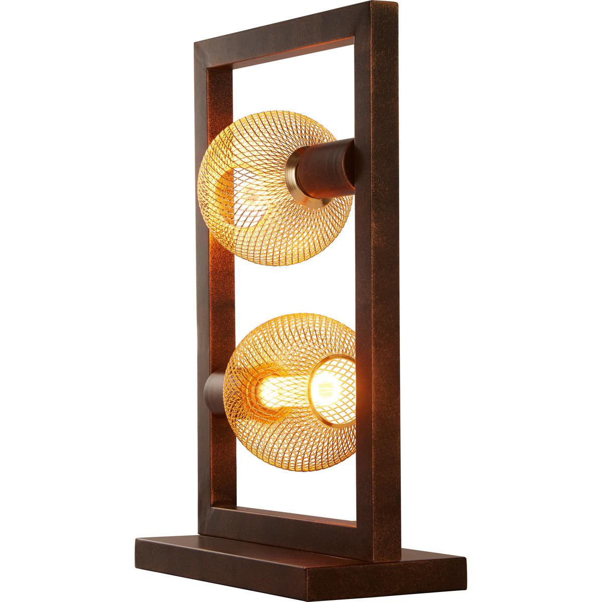 Tischleuchte Eu24101-2ru - Braun, LIFESTYLE, Metall (28/12/46cm)