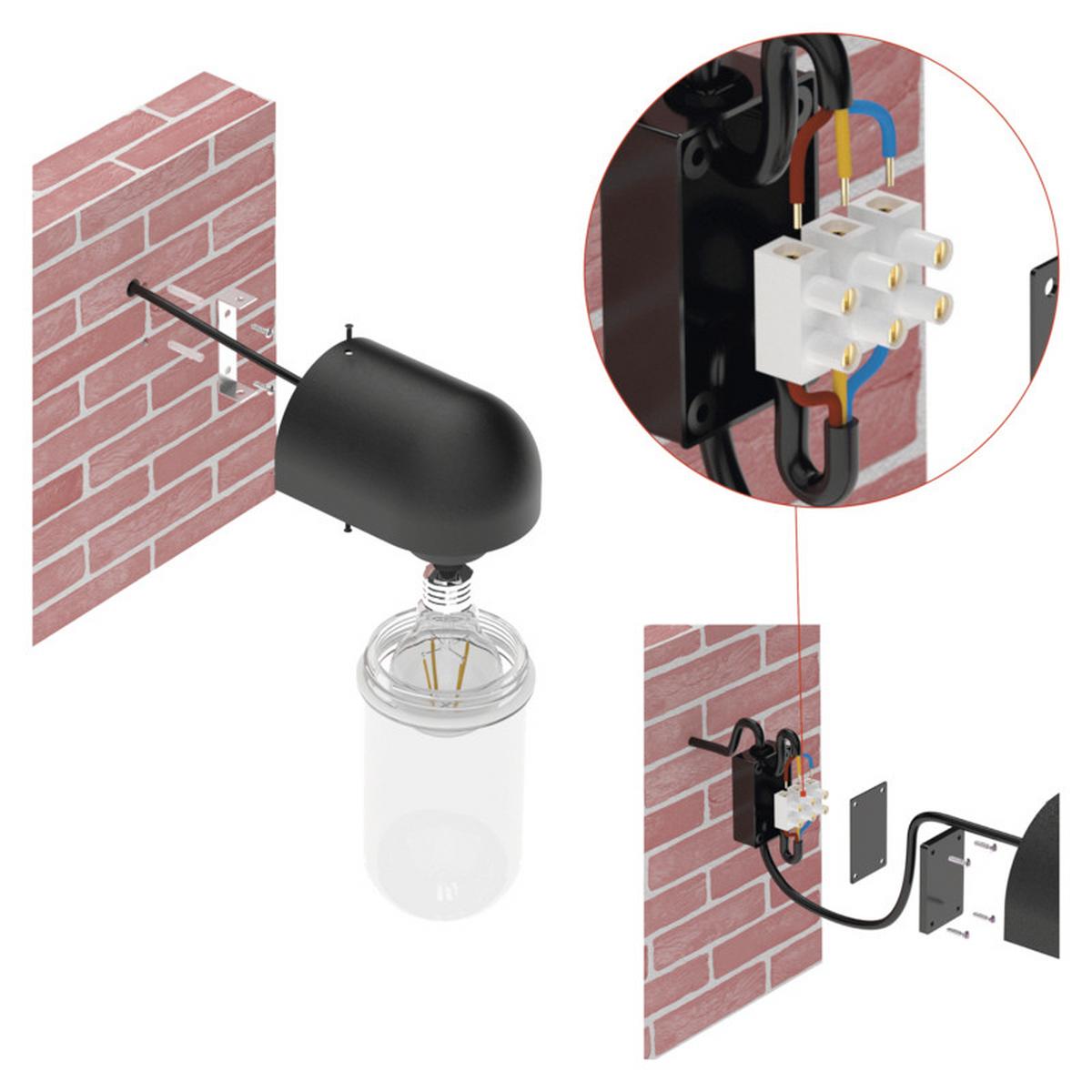 VONKAJŠIE LED SVIETIDLO CASSIA - antracitová, Modern, kov/sklo