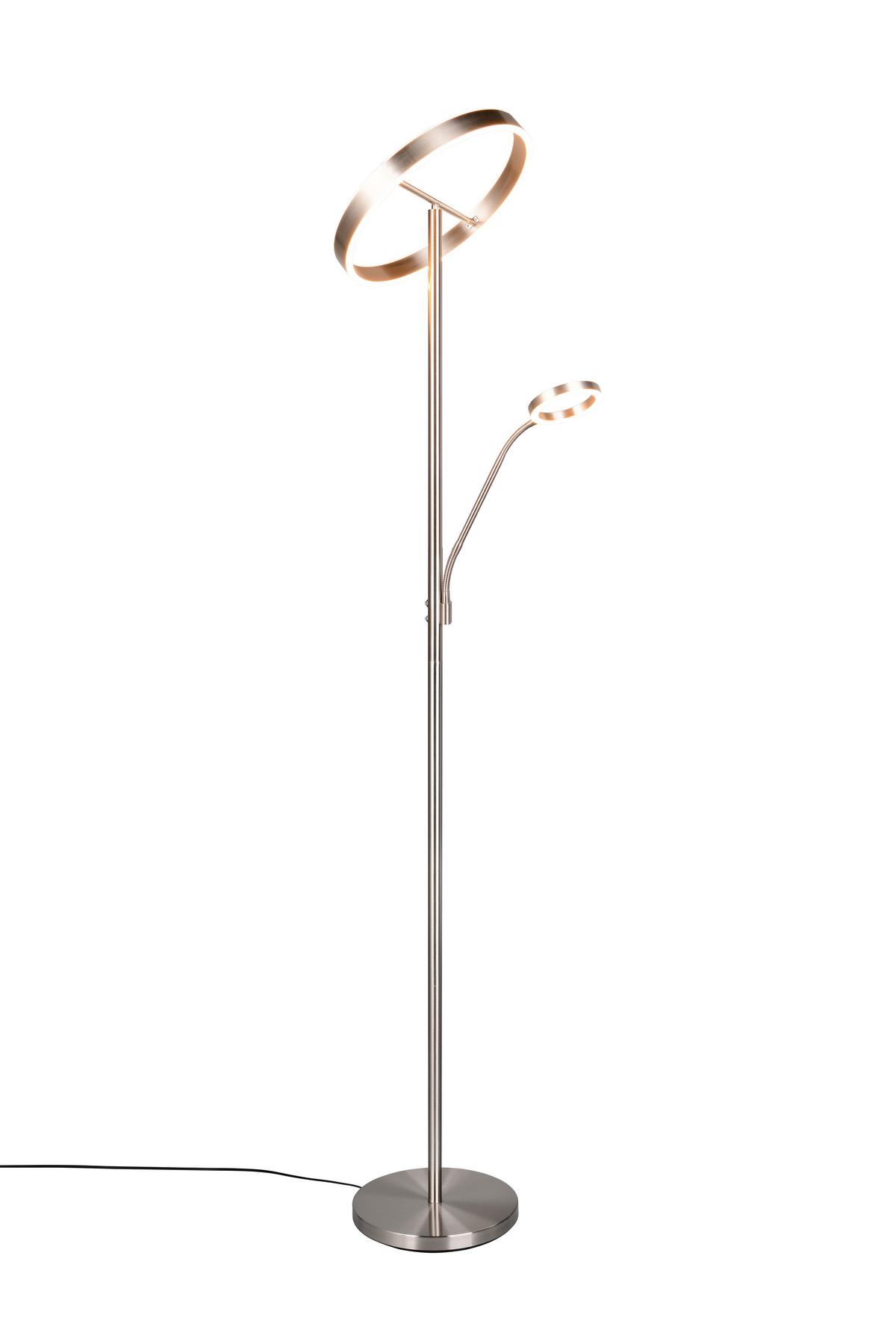LED-Stehleuchte 449510207 Willis - Nickelfarben, Design, Metall (40/180cm) - Trio Leuchten