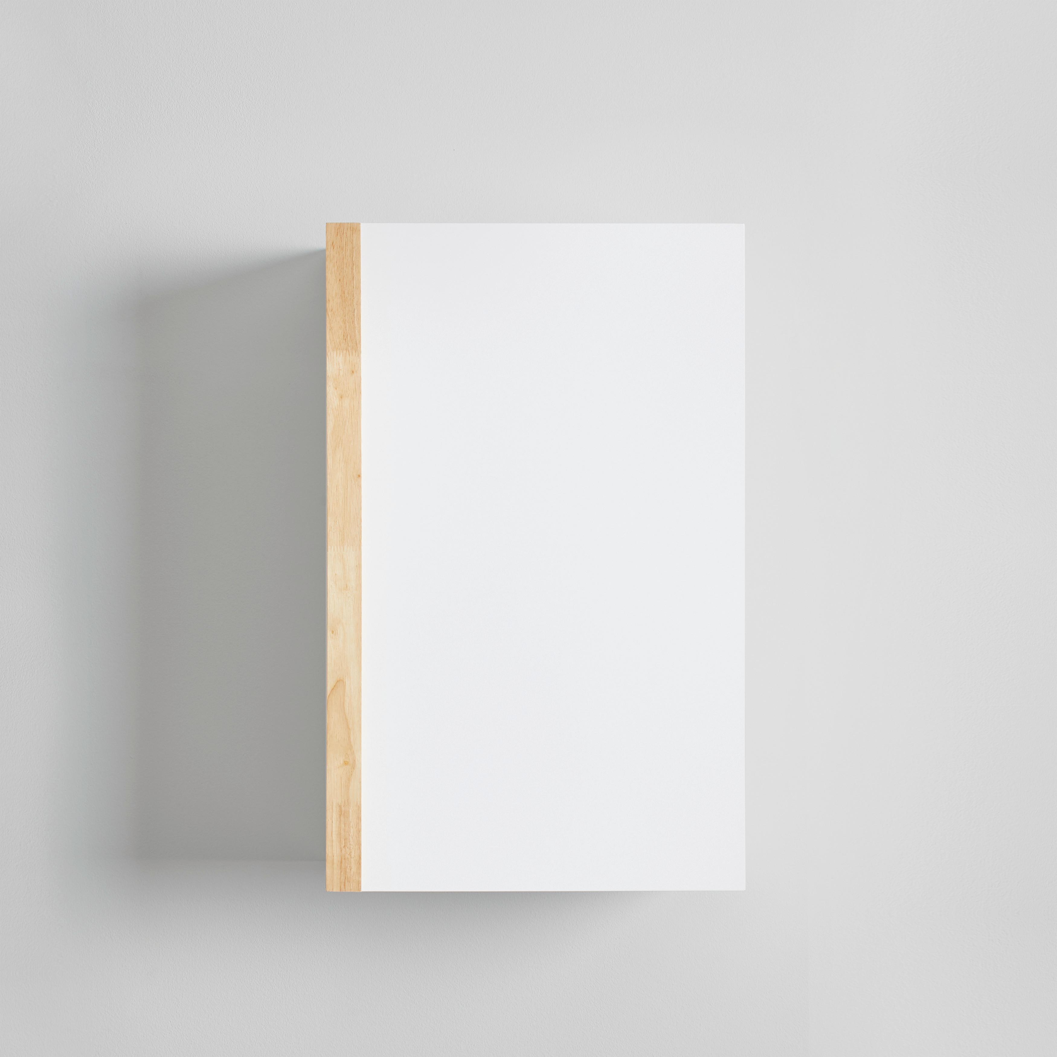 Závesná skrinka RICO - biela/prírodná farba, Modern, drevo (42/66/20cm) - Bessagi Home