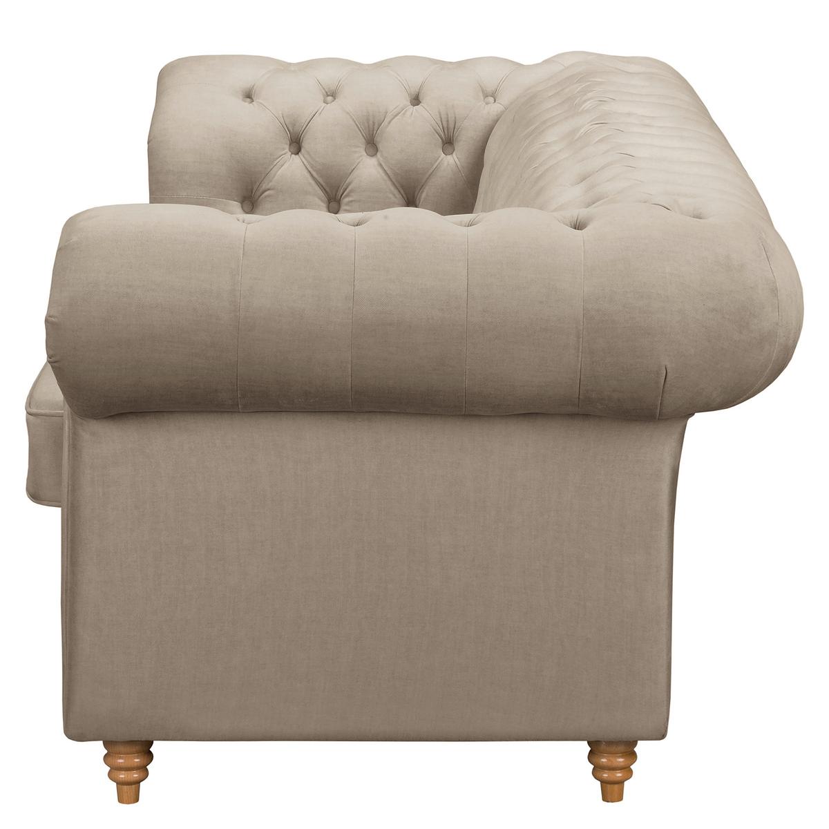 Schlafsofa Laura Taupe, B: 218cm - Taupe/Braun, Design, Textil (218/74/91cm) - P & B