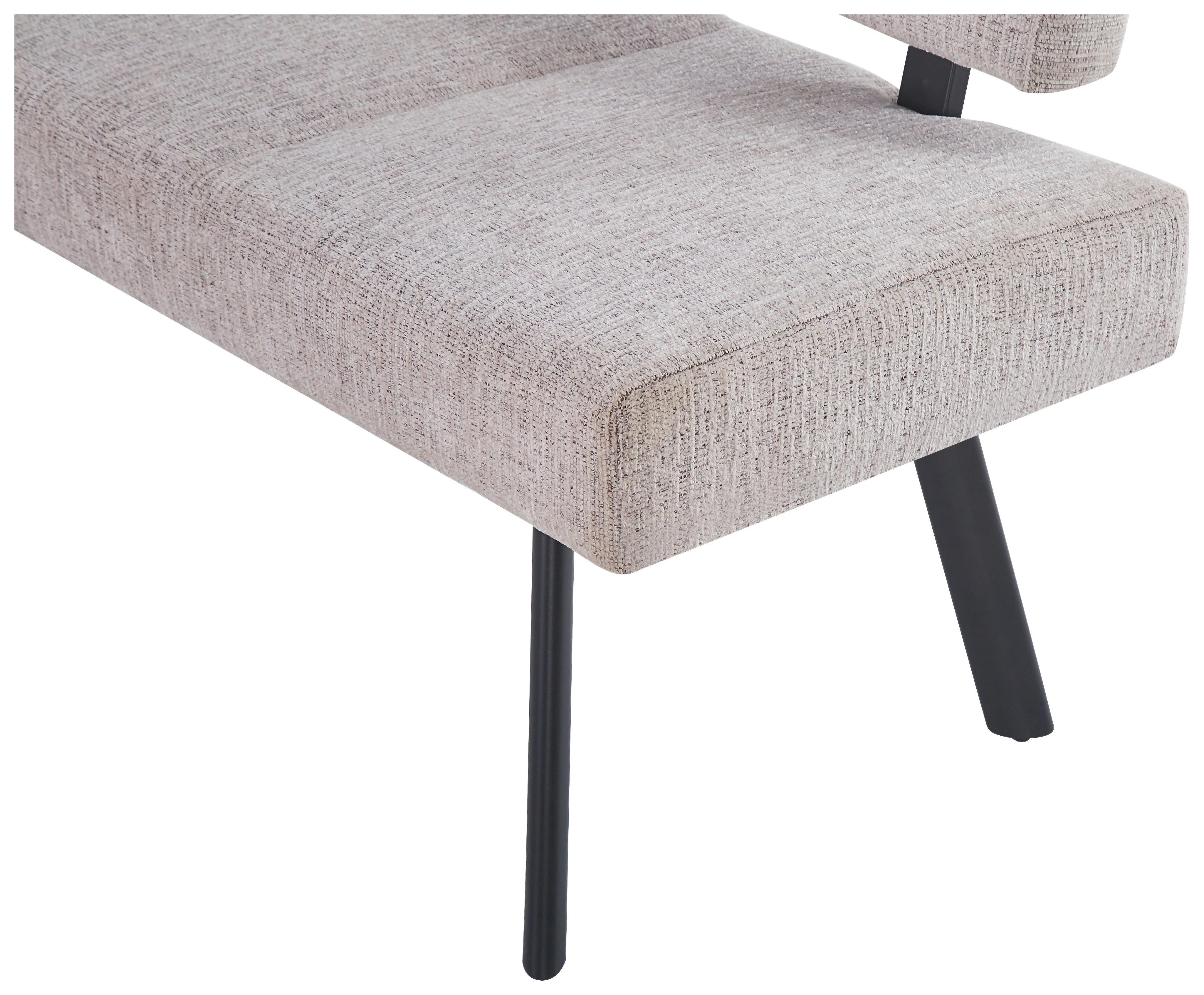 Eckbank Paros Beige, S: 150x190 cm - Beige/Schwarz, KONVENTIONELL, Textil/Metall (150/190cm) - MID.YOU