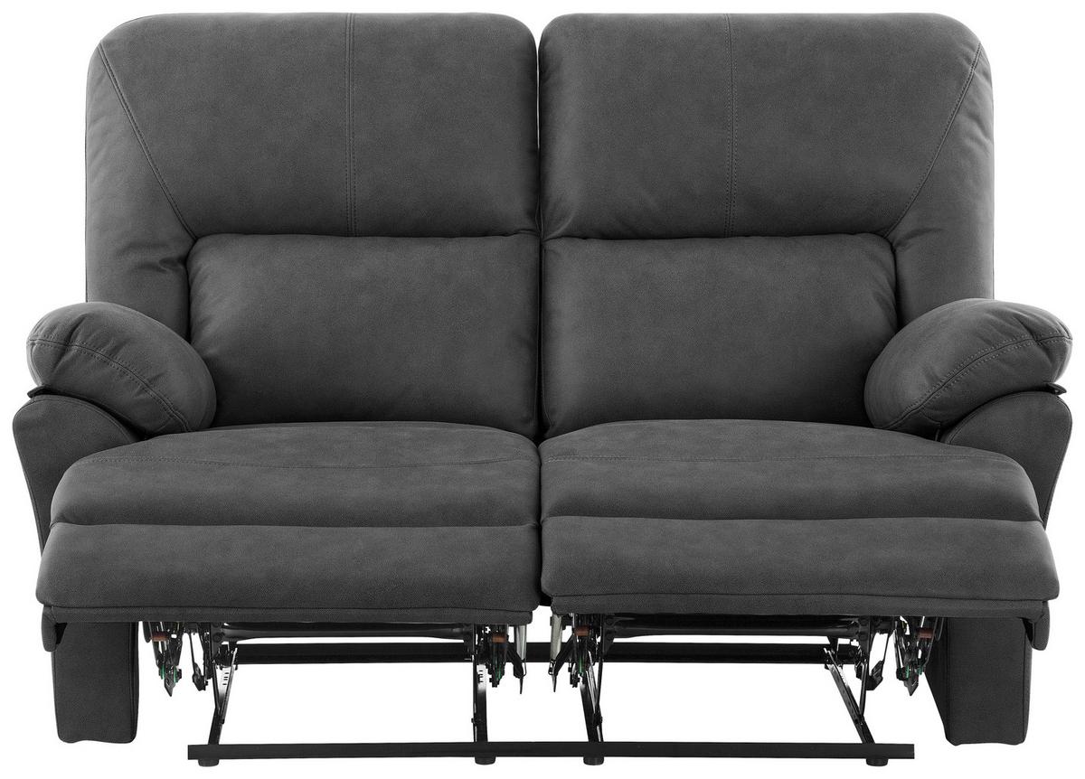 Dvojmiestna pohovka CLARA, sivá, s relaxačnou funkciou - sivá, Basics, textil (145/103/93cm) - Livetastic