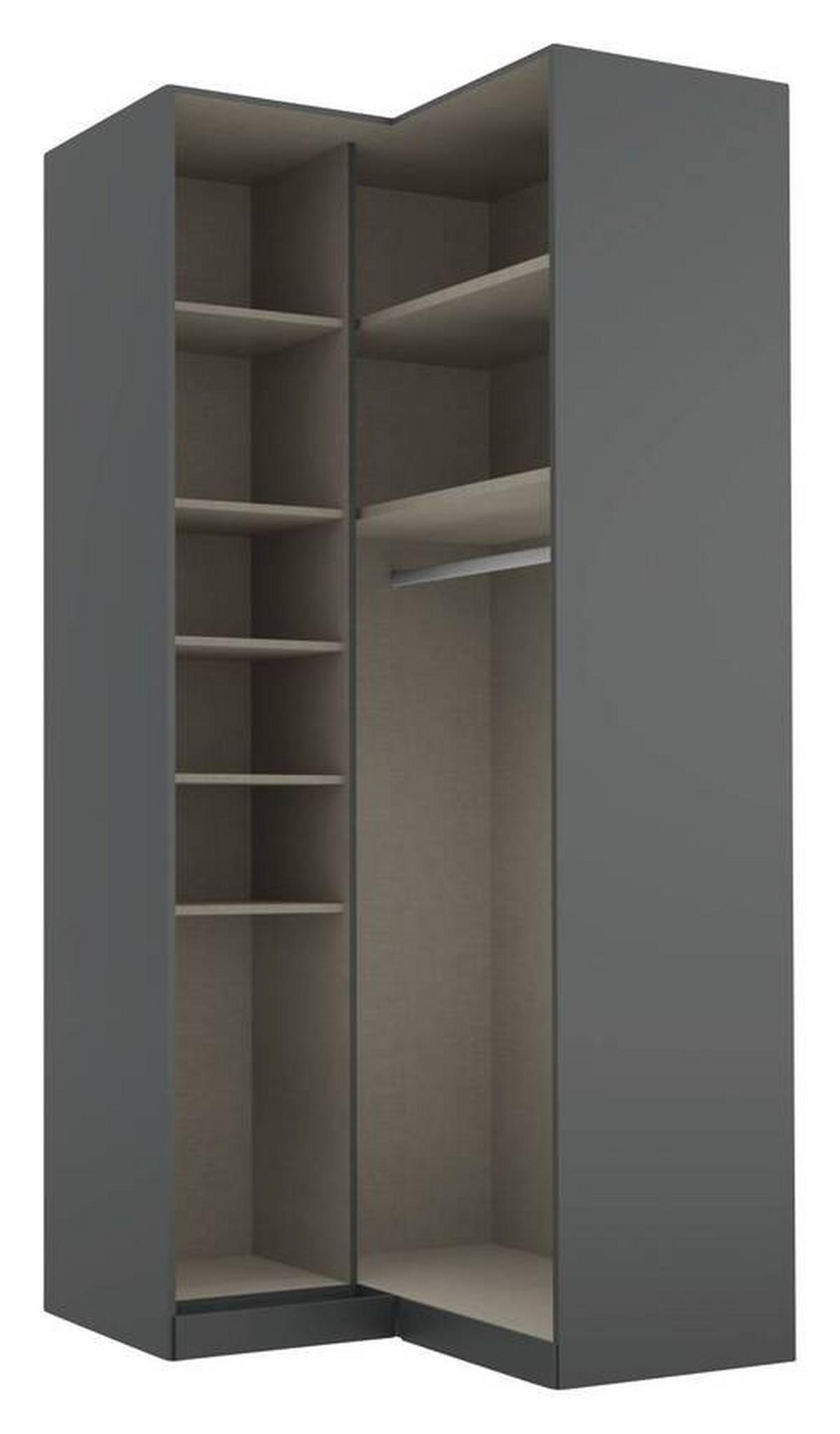 Eckschrank B: 100 Cm Alabama, Grau - Grau, MODERN, Holzwerkstoff (100/229/102cm) - Rauch Möbel