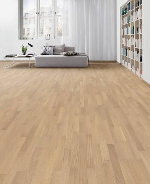 Parkettboden Eiche Schiffsboden Stärke 12mm - Hellbraun, Basics, Holzwerkstoff (18/220cm) - Living by HARO