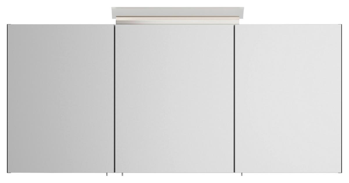 Spiegelschrank Graphitfarben B: 140 cm - Graphitfarben, MODERN, Glas/Holzwerkstoff (140/62/17cm) - MID.YOU