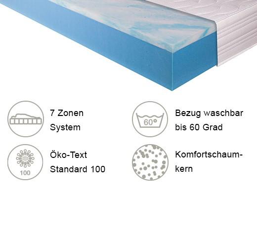 Komfortschaummatratze Core 150 Weiß Lf: 100x200 cm - Weiß, Basics, Textil (100/200cm) - Breckle