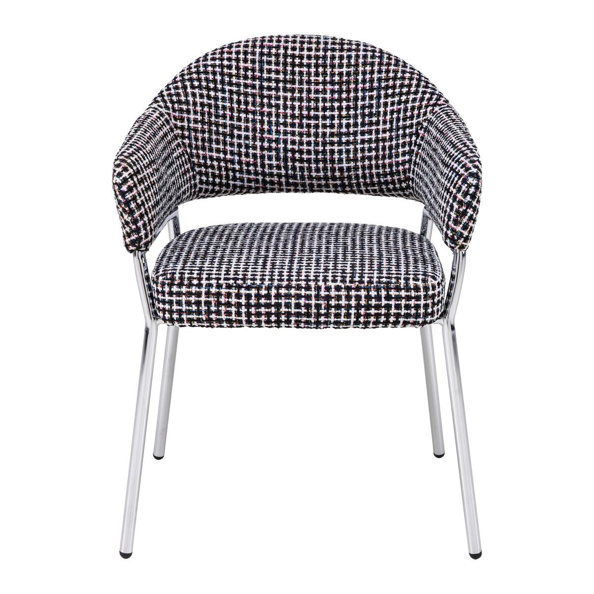 KŘESLO COCO -TREND- - barvy chromu/vícebarevná, Moderní, kov/textil (60/60/60cm) - Premium Living