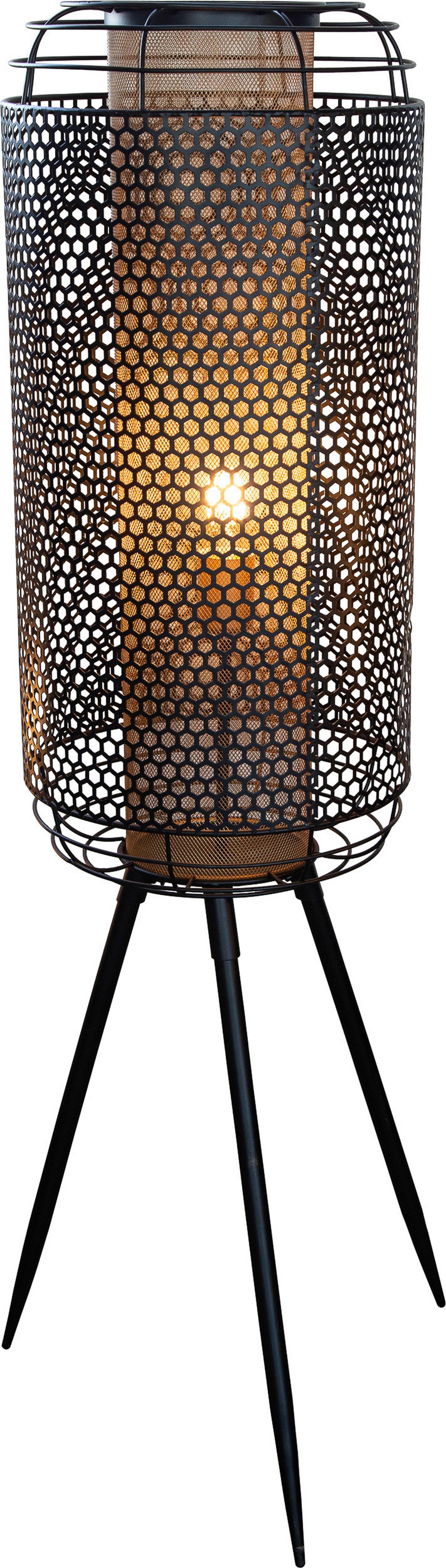 Stehleuchte 407901456x Denton *sbn* - Goldfarben/Schwarz, Design, Metall (30/110cm) - Globo