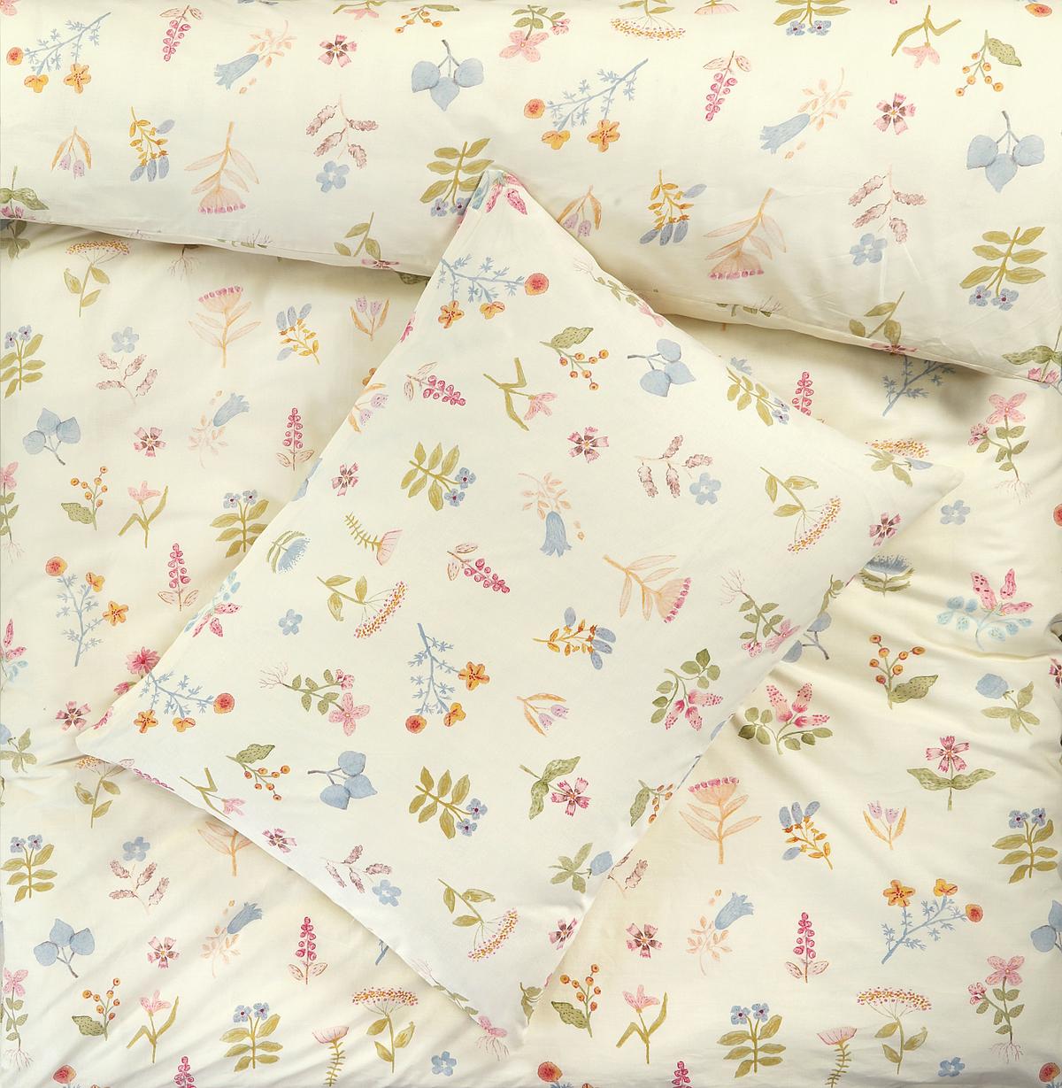 Bettwäsche Lauren - Pink/Pastellblau, MODERN, Textil - Luca Bessoni