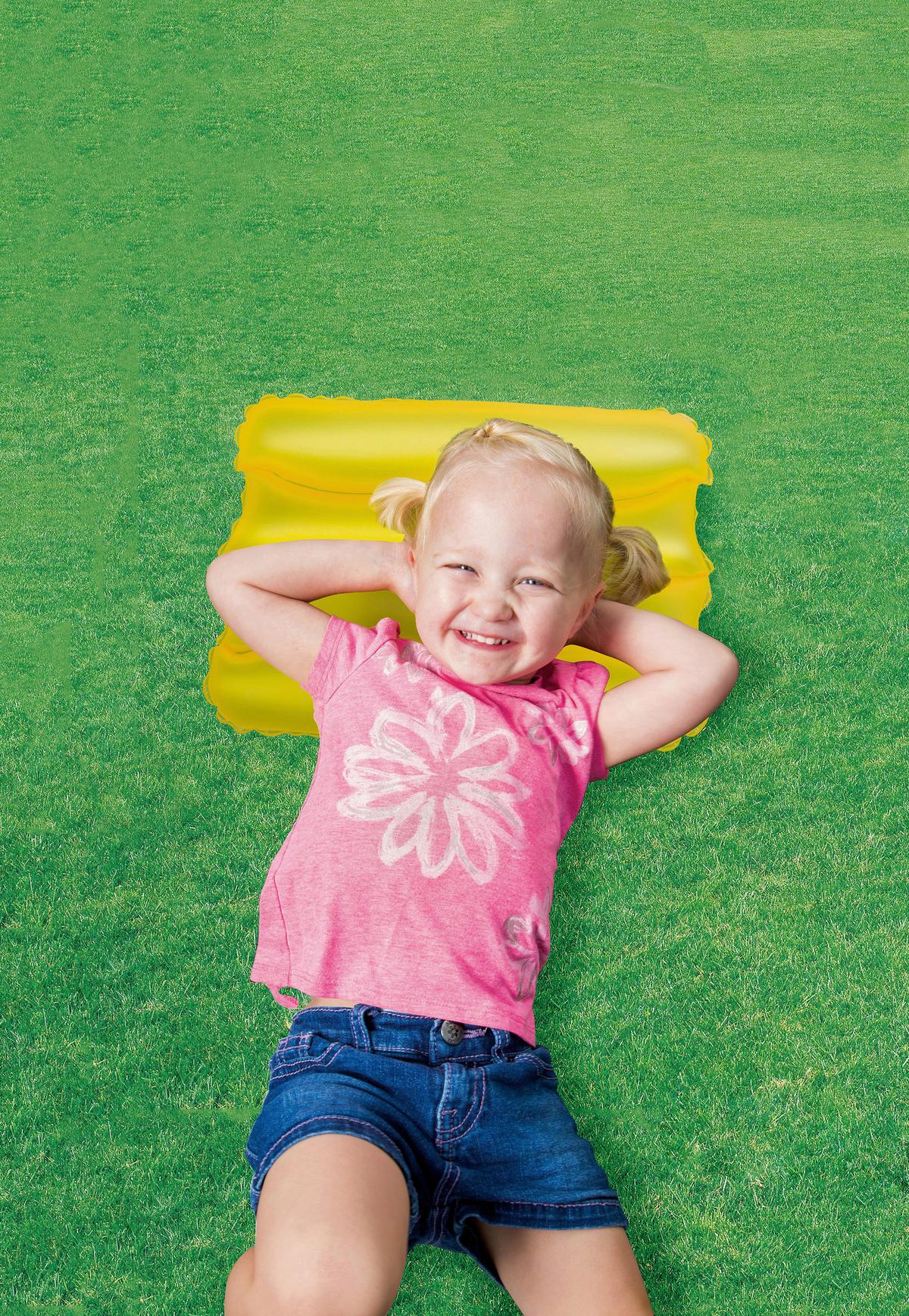 Aufblasbares Luftkissen Evelin Farbl. Sort. Bxl: Ca. 38x25 Cm - Blau/Pink, KONVENTIONELL, Kunststoff (38/25/5cm) - Bestway