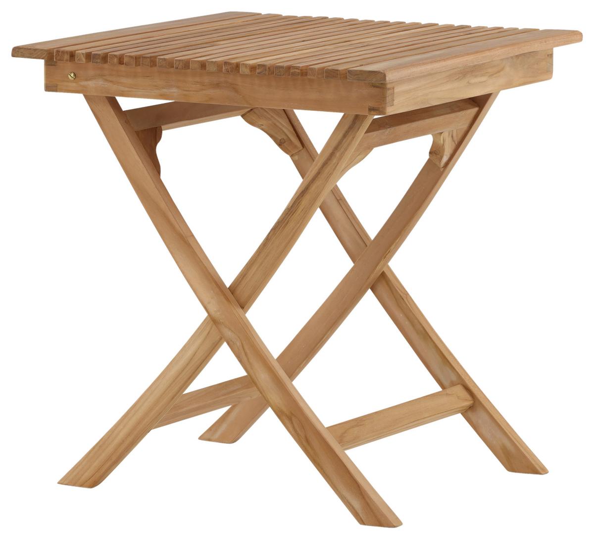 Gartentisch Klappbar Ghana Teakholz L 70 Cm - Teakfarben, KONVENTIONELL, Holz (70/70/75cm) - Gardenson
