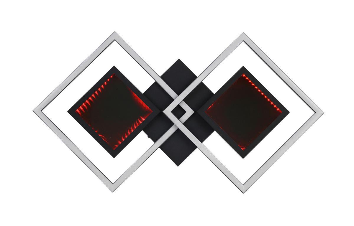 STROPNÉ LED SVIETIDLO PRECEVAL - čierna, kov/plast (41,8/75,3/6,7cm) - Premium Living