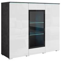 VYSOKÁ KOMODA VERA 120 - šedá/antracitová, Trend, kompozitní dřevo/plast (120/103,3/39,5cm) - P & B