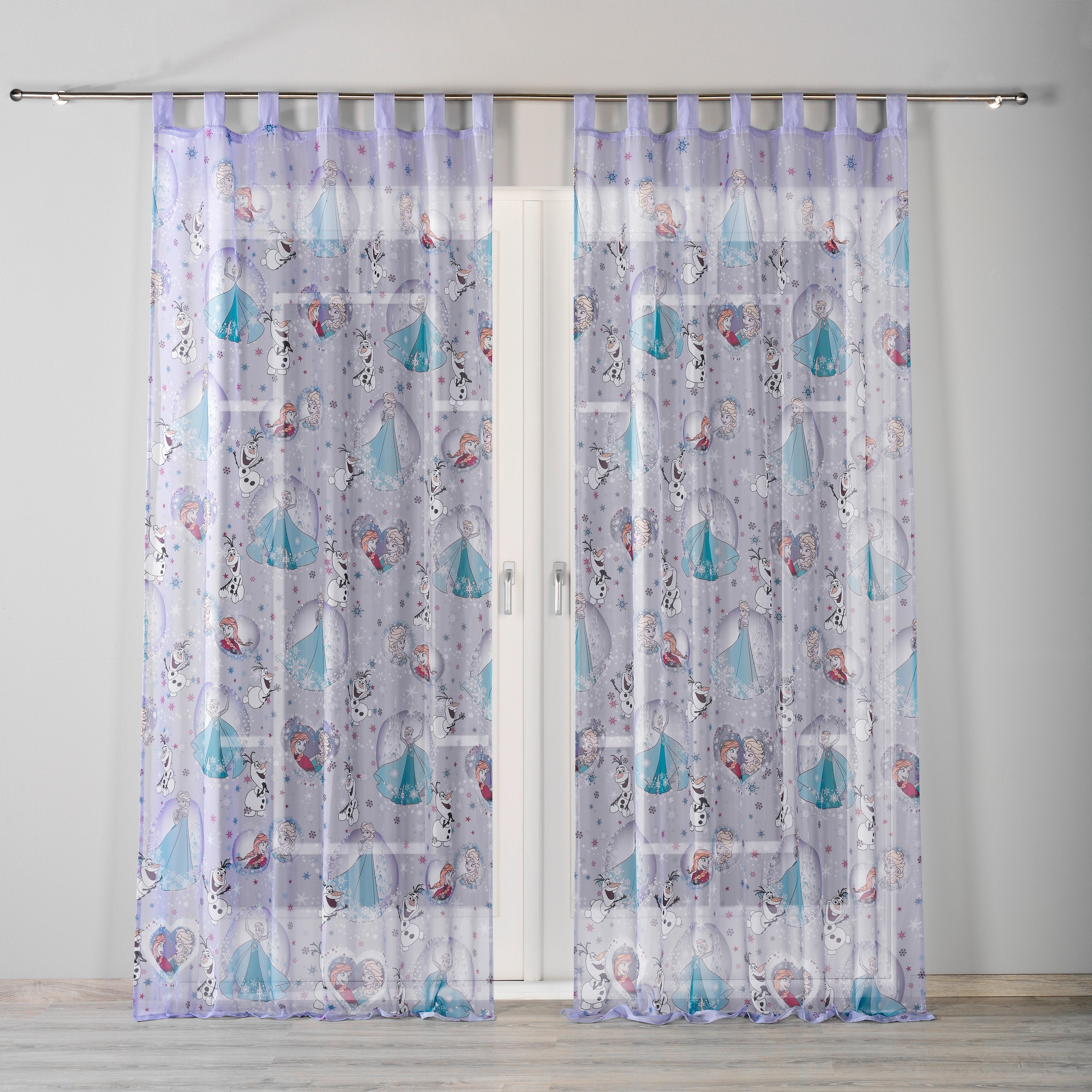 Vorhang Mit Schlaufen Frozen 140x250 Cm Hellblau - Hellblau, LIFESTYLE, Textil (140/250cm) - Disney