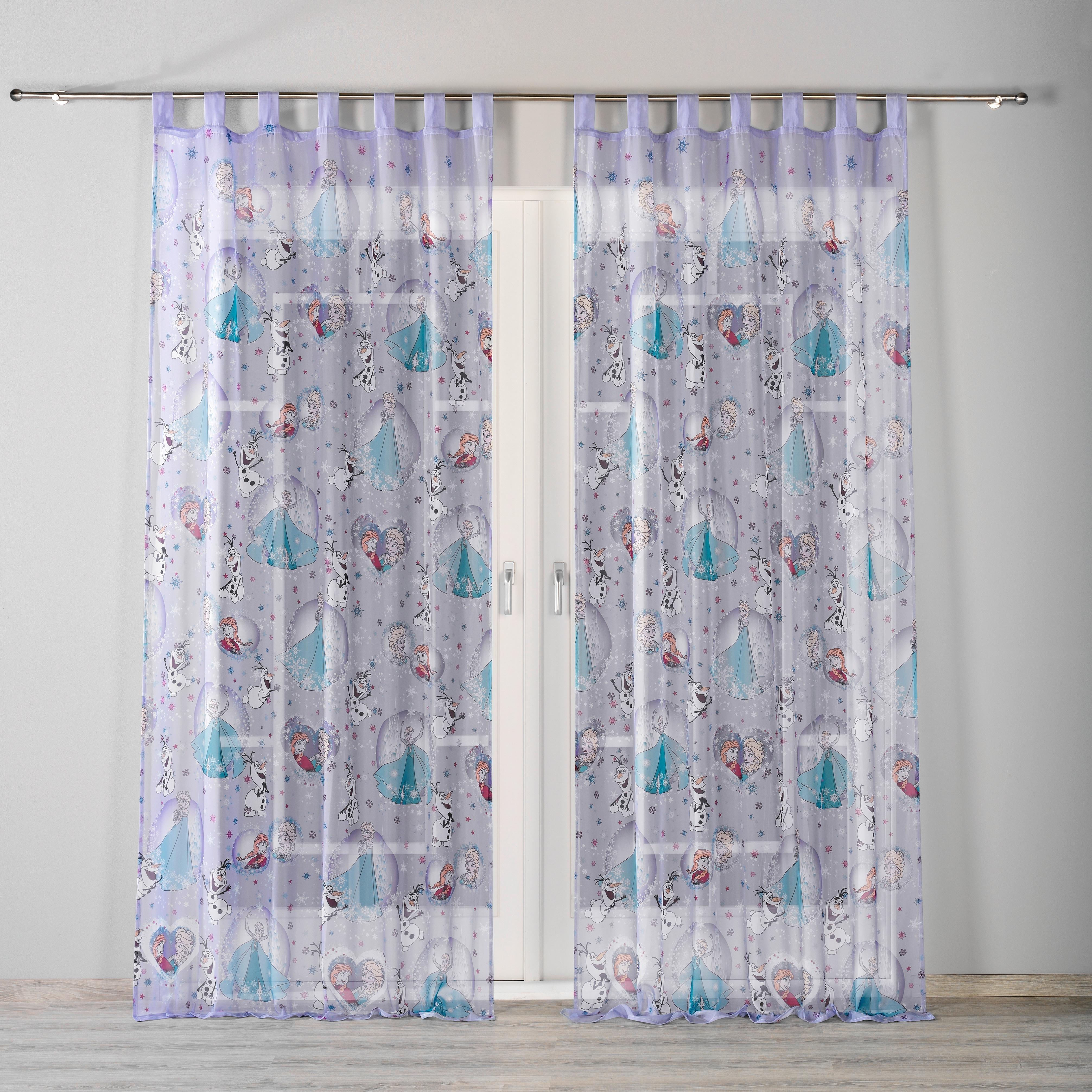 Vorhang mit Schlaufen Frozen 140x250 cm Hellblau - Hellblau, LIFESTYLE, Textil (140/250cm) - Disney