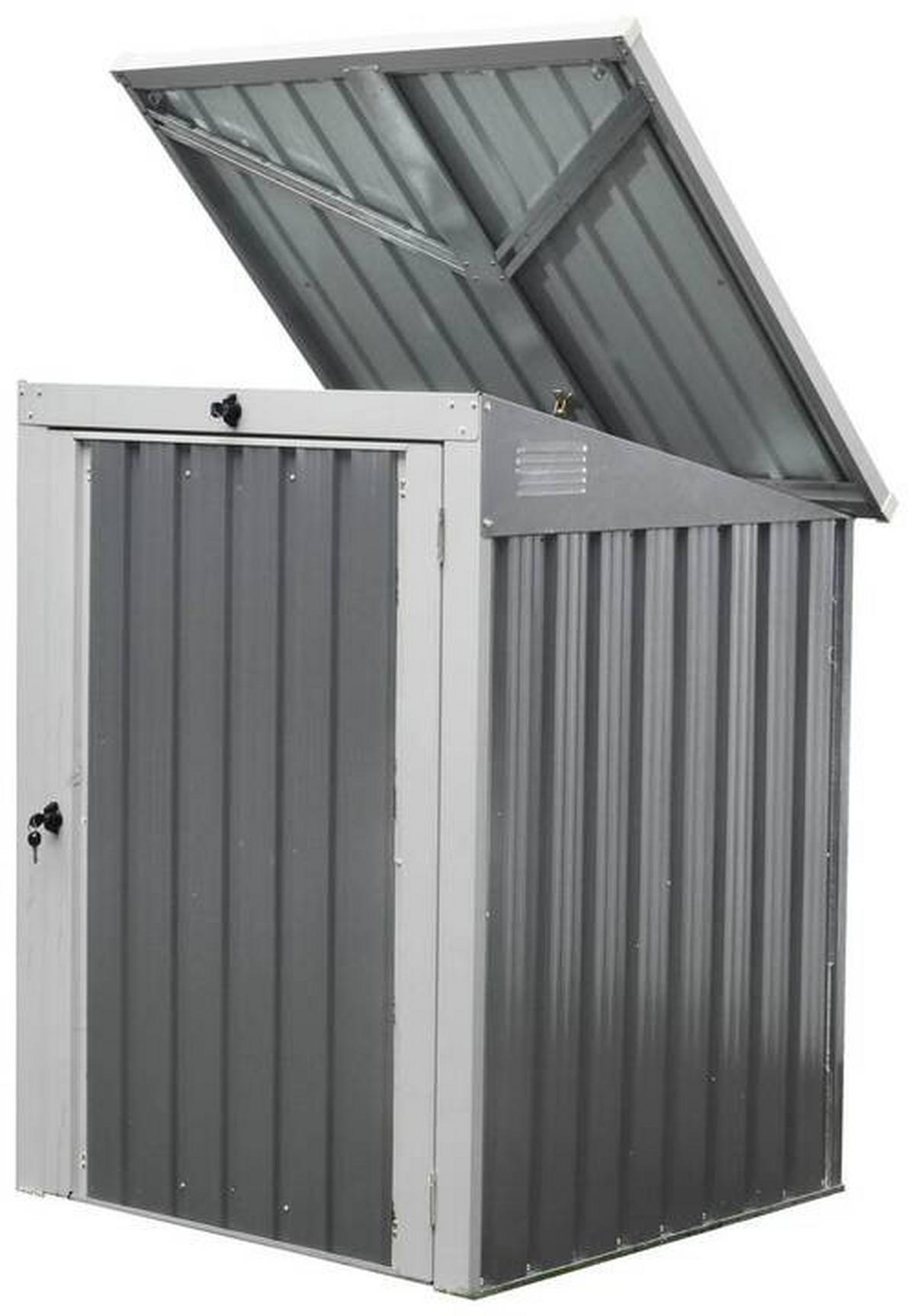 Mülltonnenbox Mülltonnenbox 3x3 - Anthrazit, Basics, Metall (104/134/101cm)