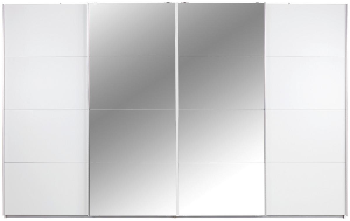Skriňa s pos. dverami BENSHEIM š. 361 - číra/biela, Modern, kov/kompozitné drevo (361/230/62cm) - James Wood