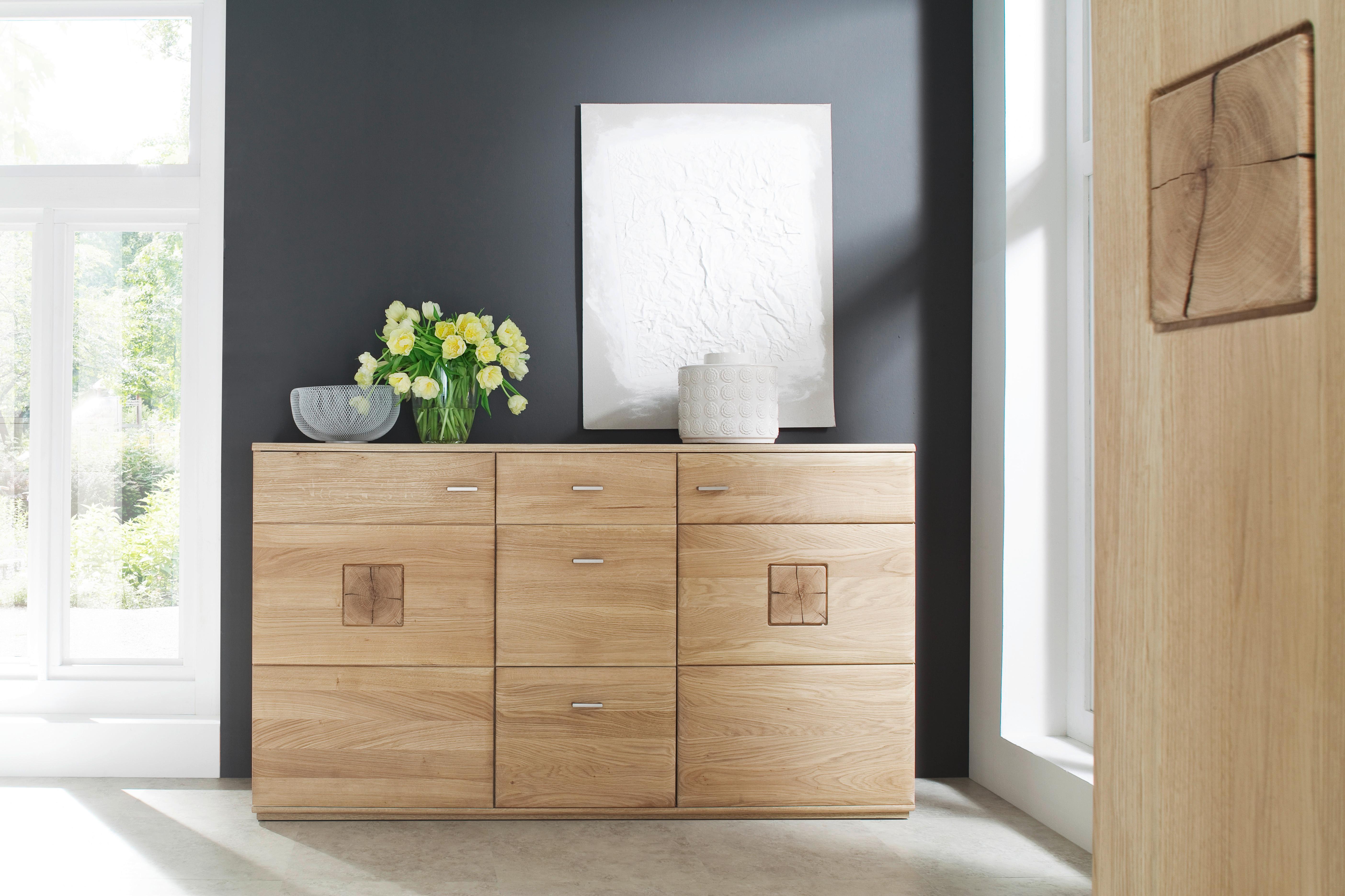 Sideboard teilmassiv 165 cm Bologna Eichefarben - Eichefarben, Design, Holz/Holzwerkstoff (165/92/44cm) - Livetastic