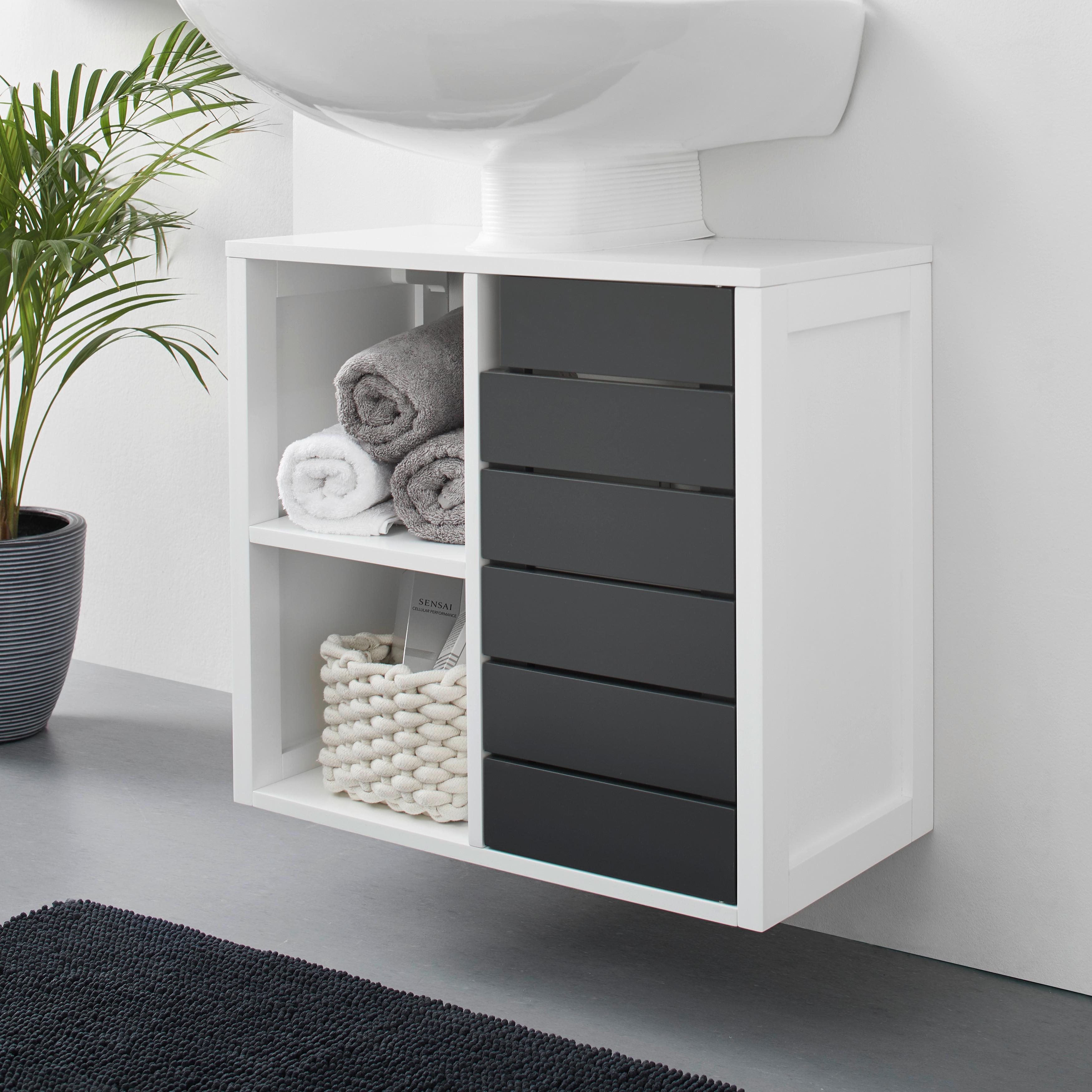 Skrinka pod umývadlo TIA - sivá/biela, Modern (60/54/30cm) - P & B