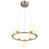 LED-Hängeleuchte 56140-5h - Schwarz/Weiß, Design, Glas/Kunststoff (60/120cm) - Globo