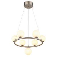 LED-Hängeleuchte 56140-5h - Schwarz/Weiß, Design, Glas/Kunststoff (60/120cm) - Globo