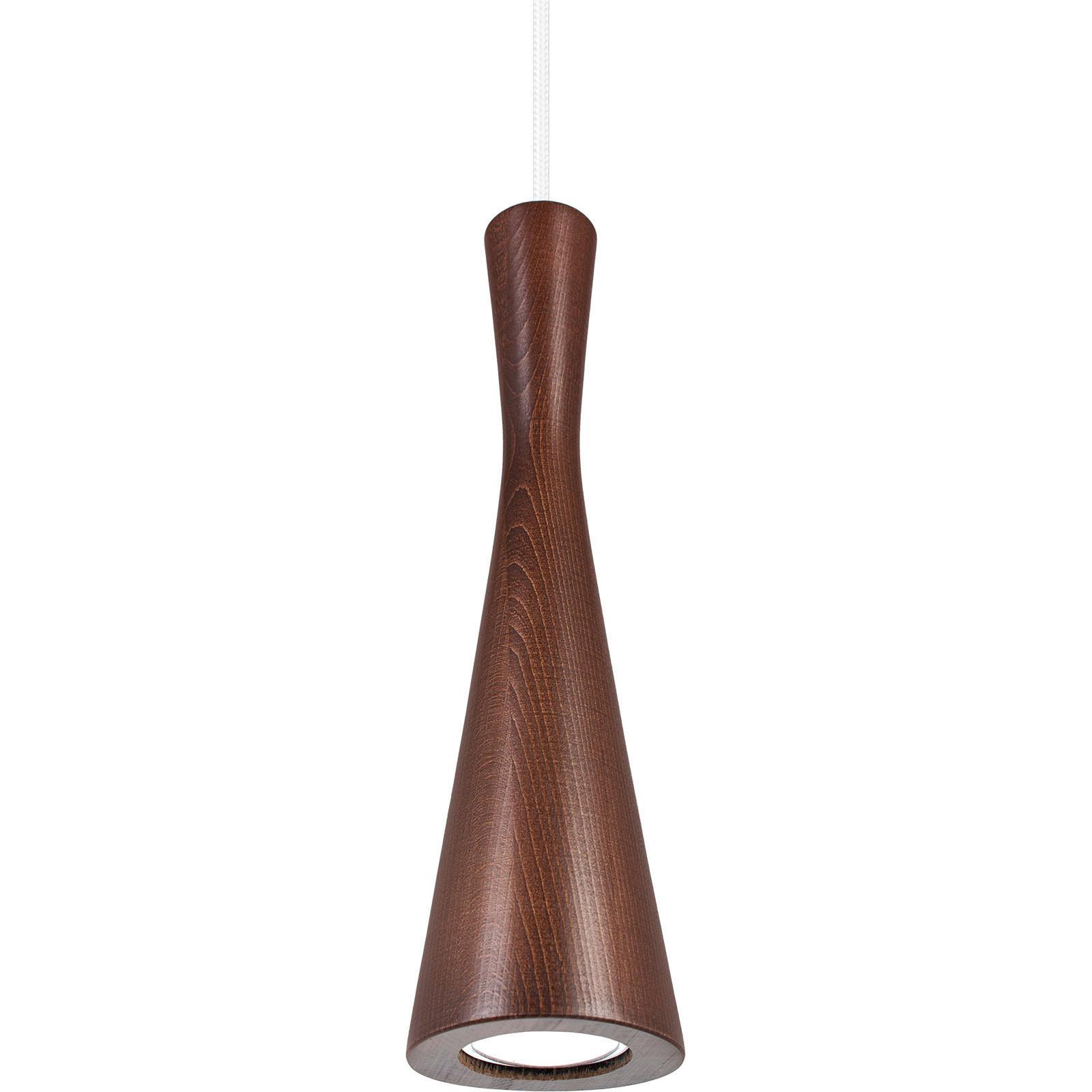 Hängeleuchte 8510130 Vegas - Nussbaumfarben/Weiß, Natur, Holz (10/90-140cm)