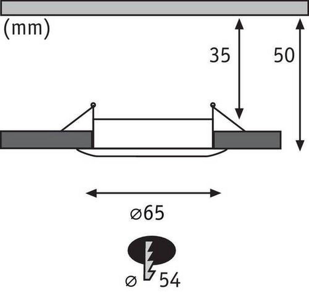LED-Deckenleuchte Ø 6,5 cm Chromfarben Rund - Chromfarben/Alufarben, Basics, Metall (6,5cm) - Paulmann