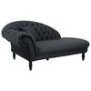 Récamiere Cupido - Anthrazit/Schwarz, Design, Textil (216/91/103cm) - MID.YOU