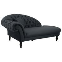 Récamiere Cupido - Anthrazit/Schwarz, Design, Textil (216/91/103cm) - MID.YOU