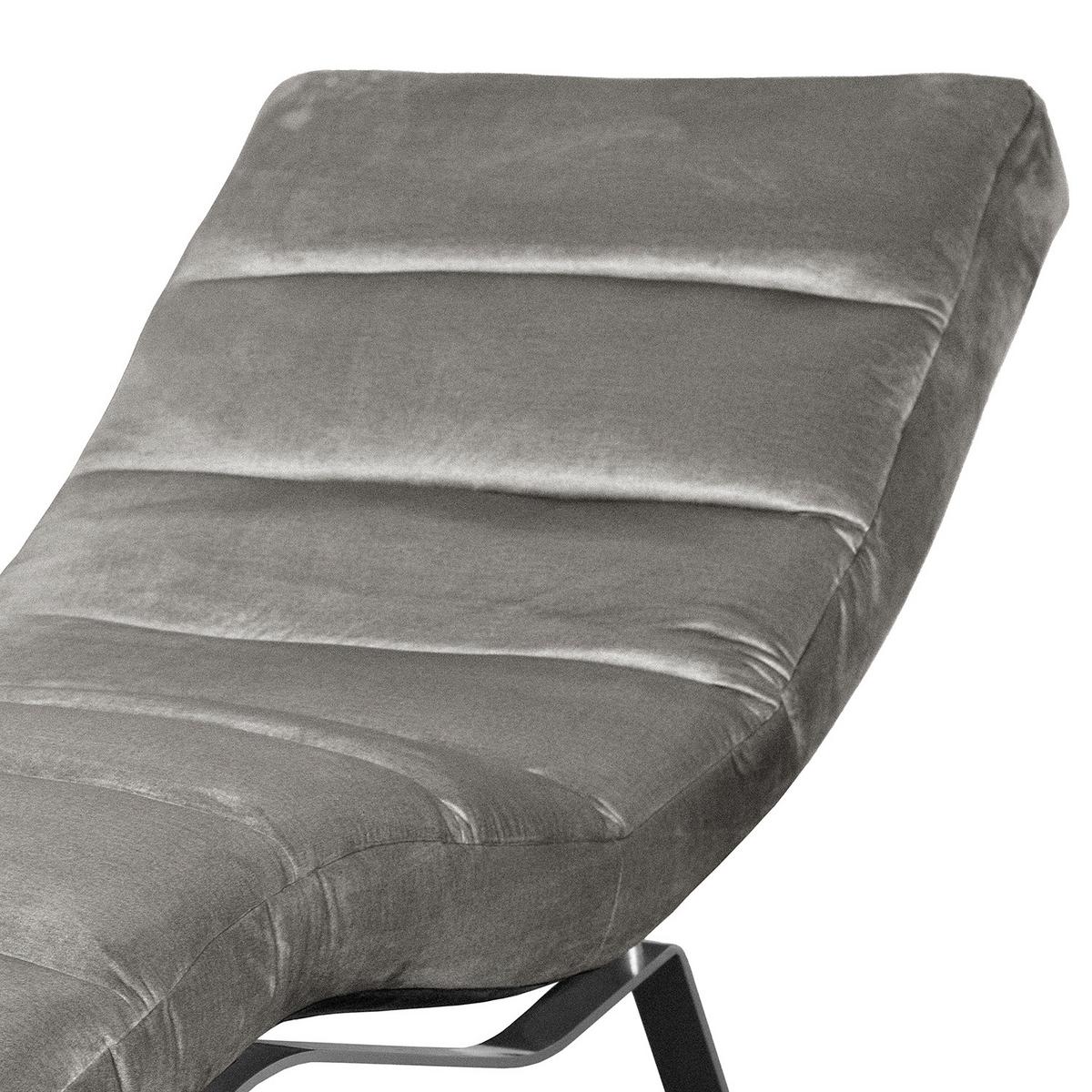 Relaxliege Swing Silver Dunkelgrau B: 65 Cm - Dunkelgrau/Silberfarben, Design, Textil (65/65-95/171cm) - Livetastic