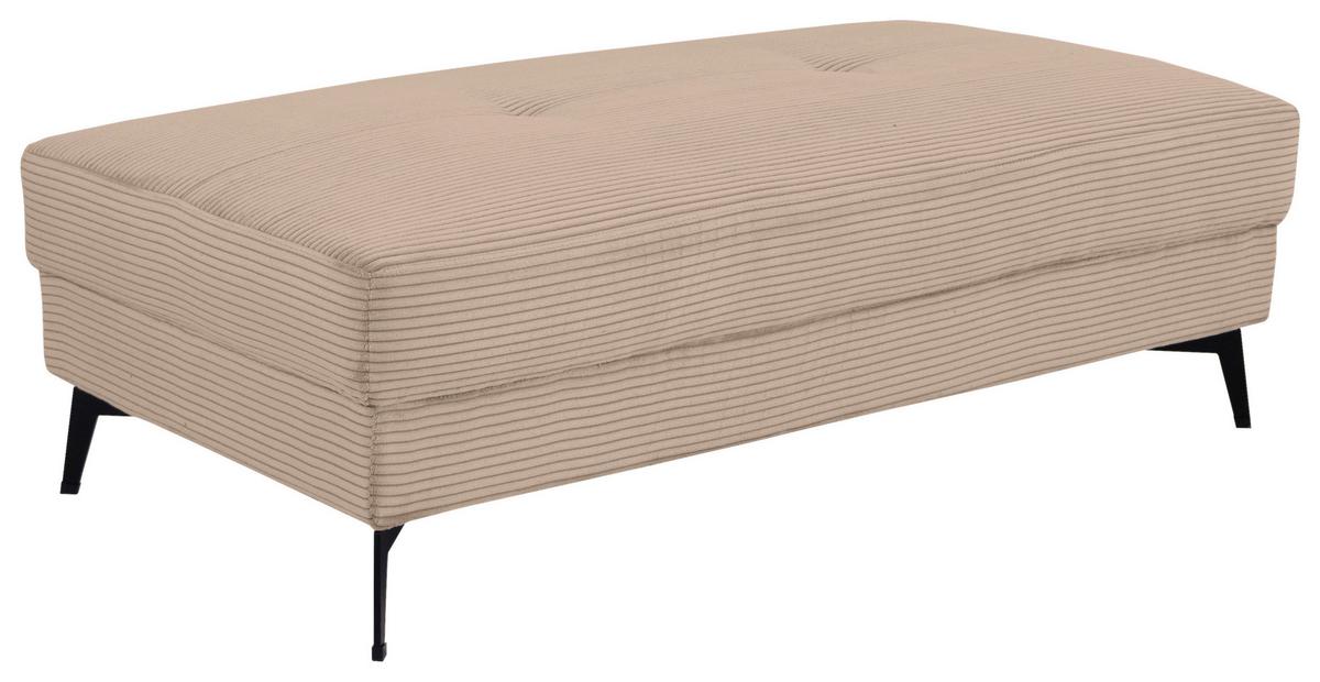 Hocker Zero Graubraun B: 140 cm - Graubraun/Schwarz, Trend, Textil (140/46/80cm)