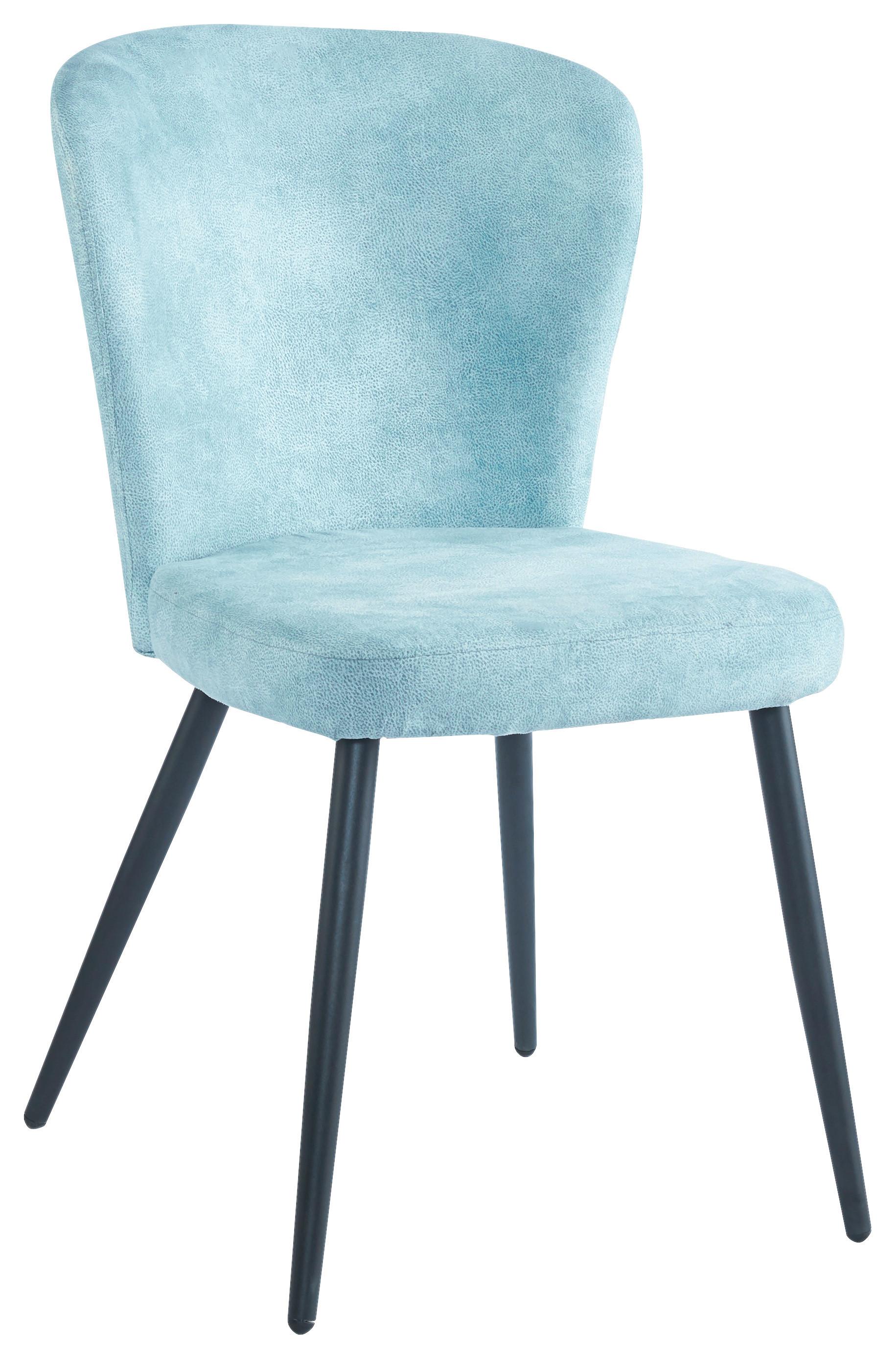 Židle Lynn modrá - modrá/černá, Moderní, kov/textil (51/86/65cm) - Mömax