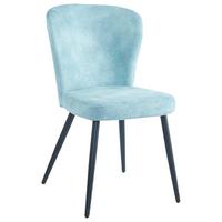 Židle Lynn modrá - modrá/černá, Moderní, kov/textil (51/86/65cm) - Mömax