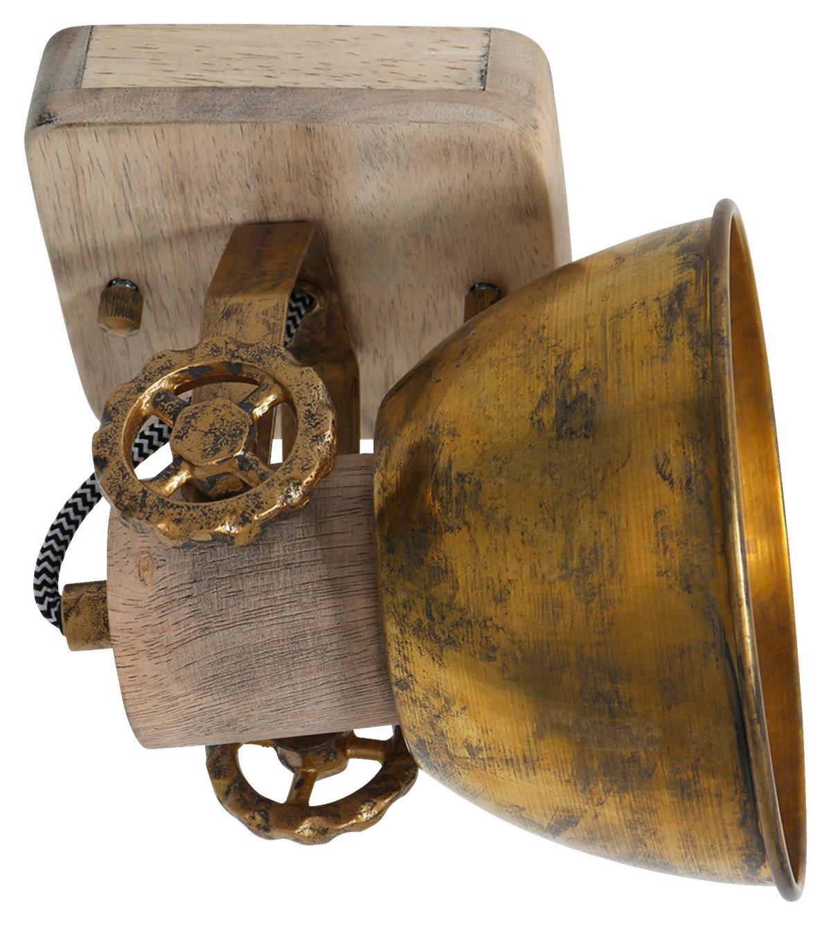 Deckenspots Gearwood - Anthrazit/Kupferfarben, Trend, Holz/Metall (59/19/23cm)