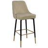 Barhocker Kzpjk-Tau Taupe - Taupe, Design, Textil/Metall (53/110/57cm) - Kayoom