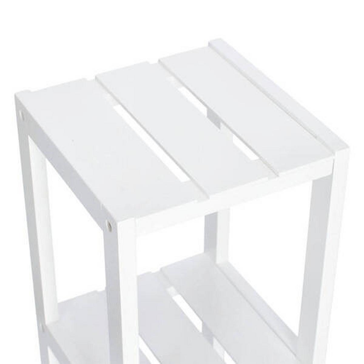 Standregal Weiß BxHxT: 22x22x92 cm - Weiß, Basics, Holz (22/22/92cm) - Zeller Present