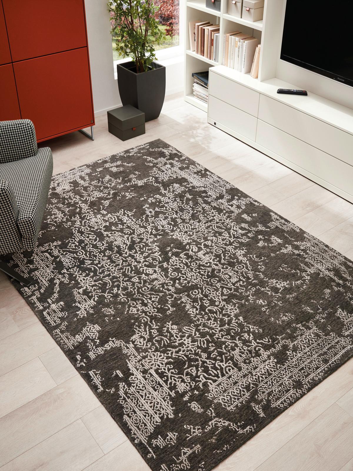 Orientalischer Webteppich Grau Soho Aurora 170x240 cm - Dunkelgrau, Design, Textil (170/240cm) - Musterring