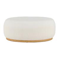 Taburetka DARBY, biela látka TEDDY, max. 120 kg - biela, Lifestyle, drevo/textil (88/35/54cm) - Mömax