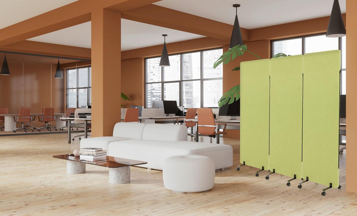 Trennwand Flexmiut - Hellgrün, Basics, Kunststoff/Textil (60/177/3cm) - MID.YOU