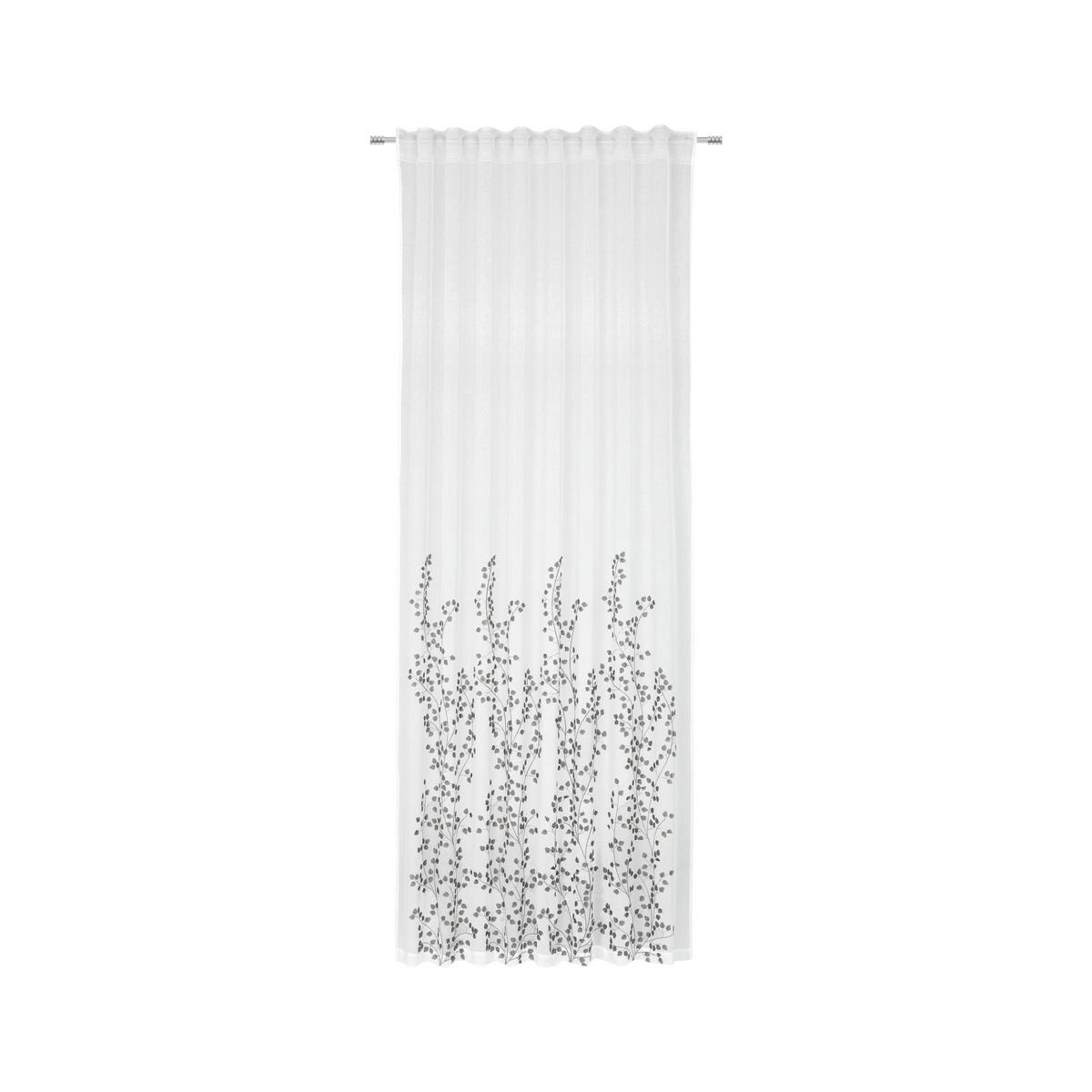 HOTOVÝ ZÁVĚS Livie, 135/245 cm - šedá/bílá, Basics, textil (135/245cm) - Mömax