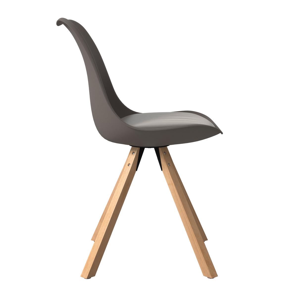 STOLIČKA LILLY 2 SIVÁ - sivá/prírodná farba, Modern, drevo/textil (48,5/84/55cm) - Based