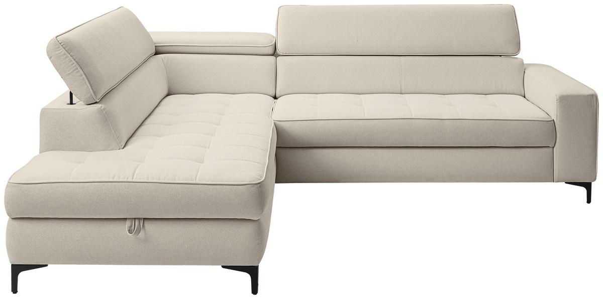 Ecksofa Nala Grau S: 203x251cm - Schwarz/Grau, Design, Textil (203/251cm) - MID.YOU