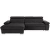 Ecksofa mit Bettkasten Perry Graphitfarben 292x183 cm - Silberfarben/Graphitfarben, Design, Textil (183/292cm) - Livetastic