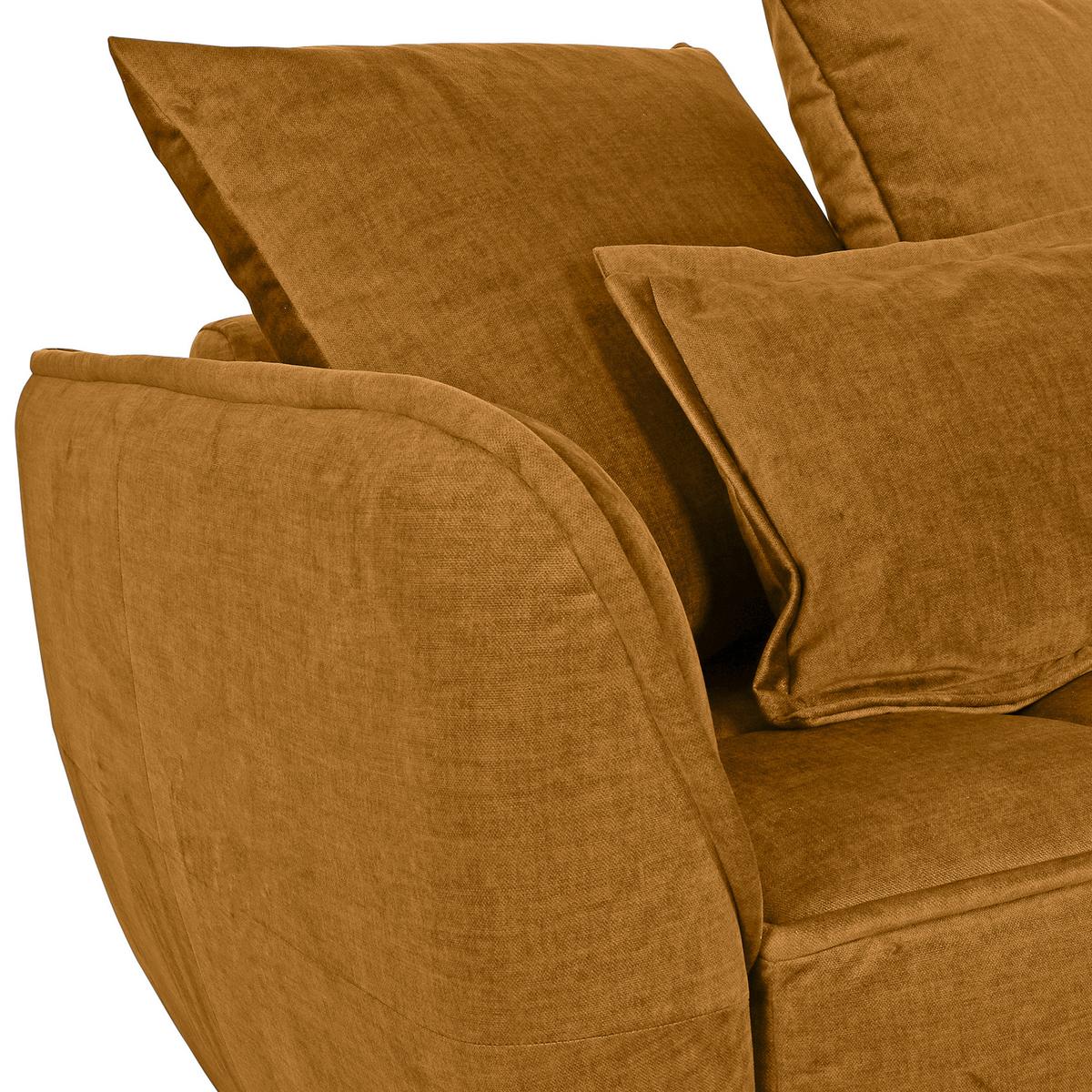 Schlafsofa Meyford - Senfgelb/Schwarz, KONVENTIONELL, Textil (250/70/118cm) - MID.YOU