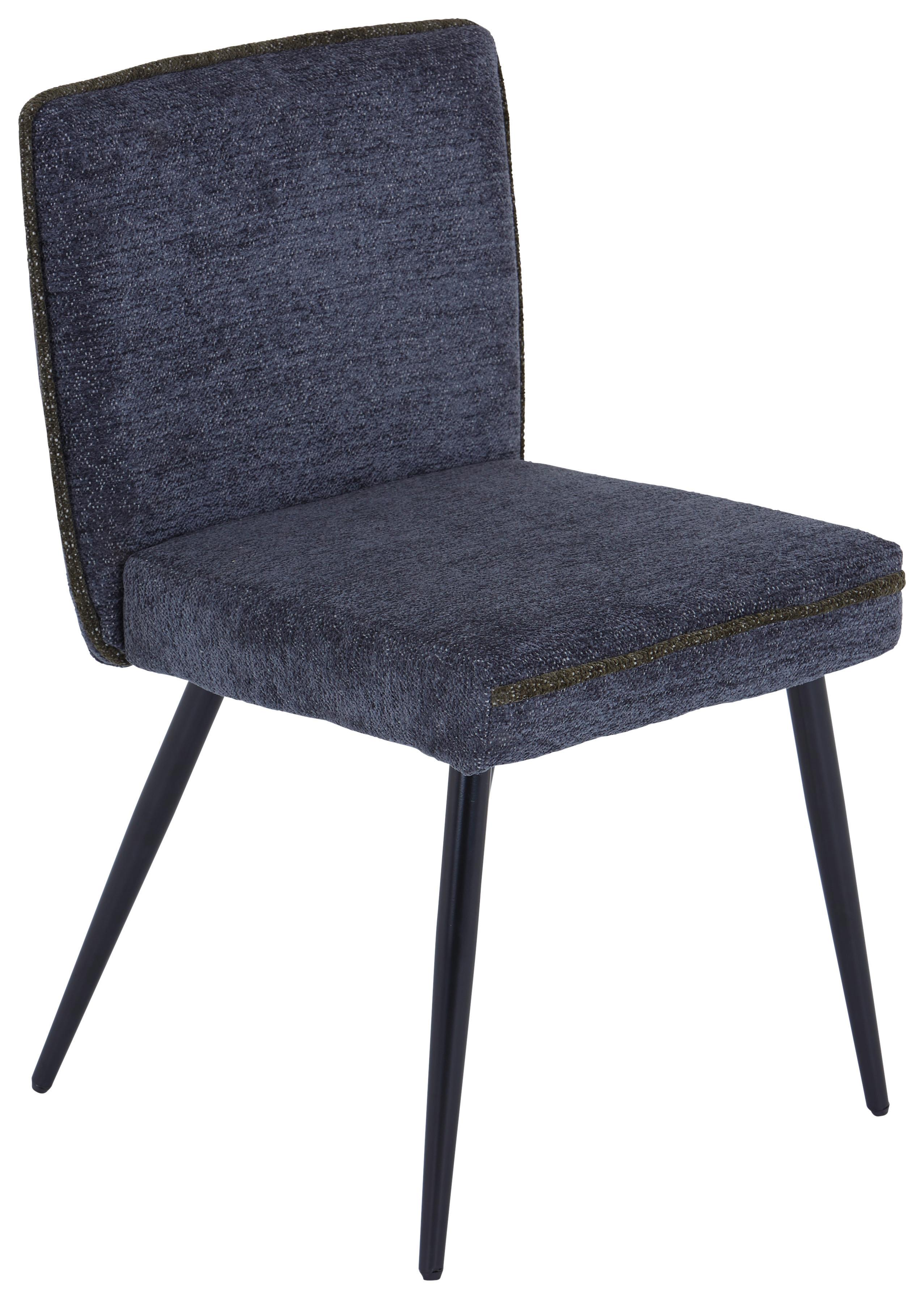 Stuhl Cory - Hellgrau/Schwarz, MODERN, Textil/Metall (57/84/48cm) - MID.YOU