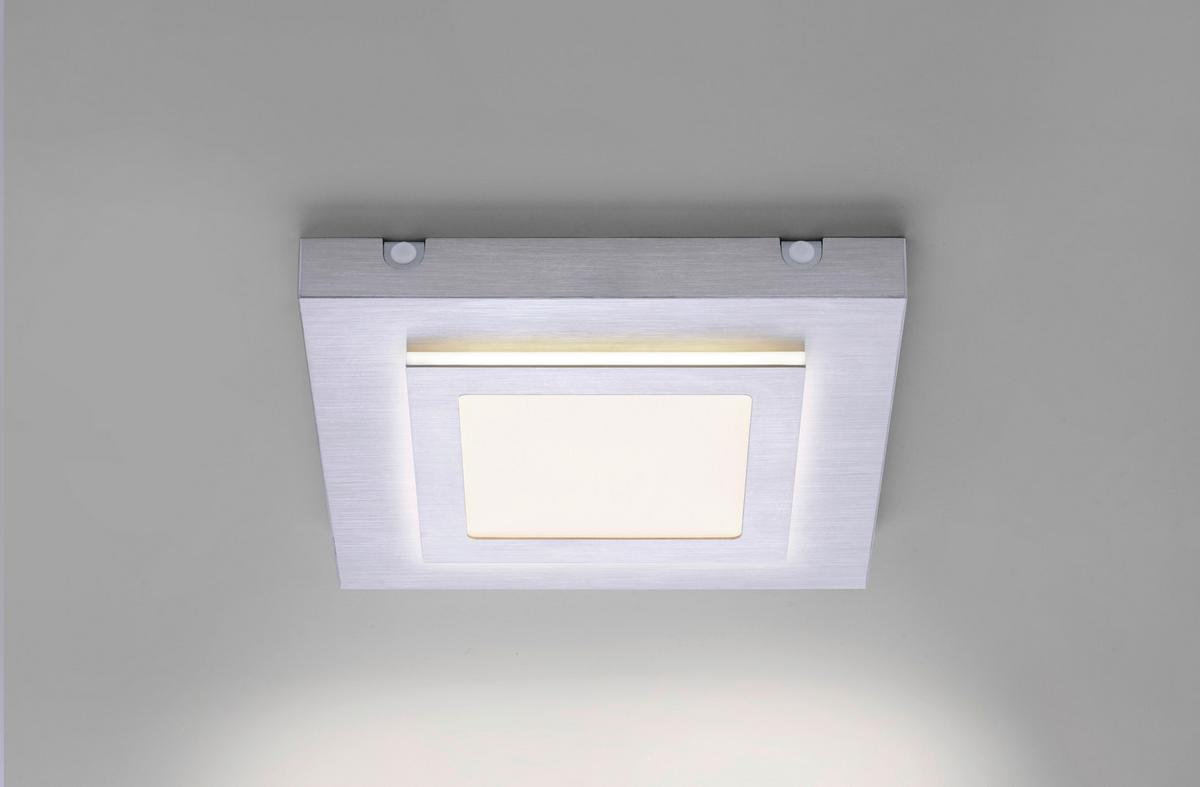 LED-Deckenleuchte, 3000k 6723-95 - Alufarben, Basics, Kunststoff/Metall (30/30/4,5cm)
