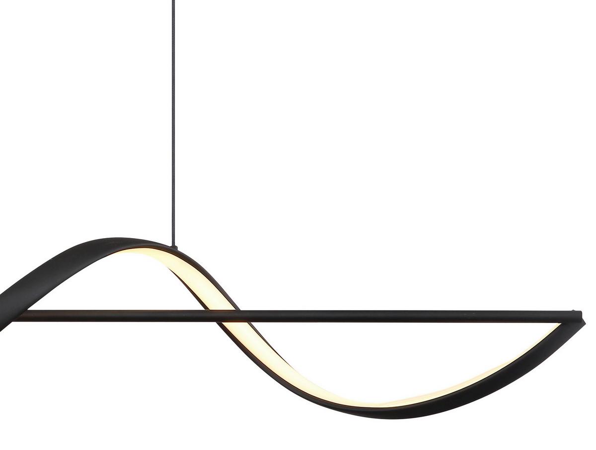Led Függőlámpa 67207-24 - fekete/opál, Design, műanyag/fém (120/20/150cm) - Globo