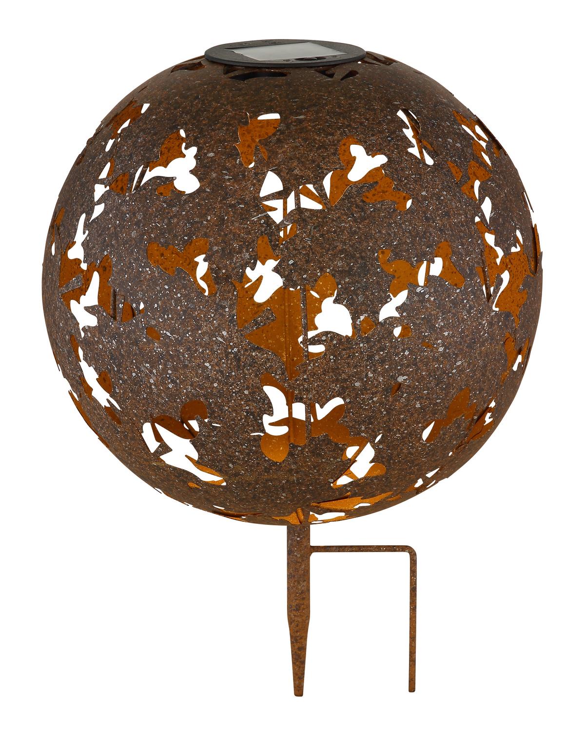 Solarleuchte, Rostfarben,3000k 36749_solar - Rostfarben, Basics, Metall (27/37cm) - Globo