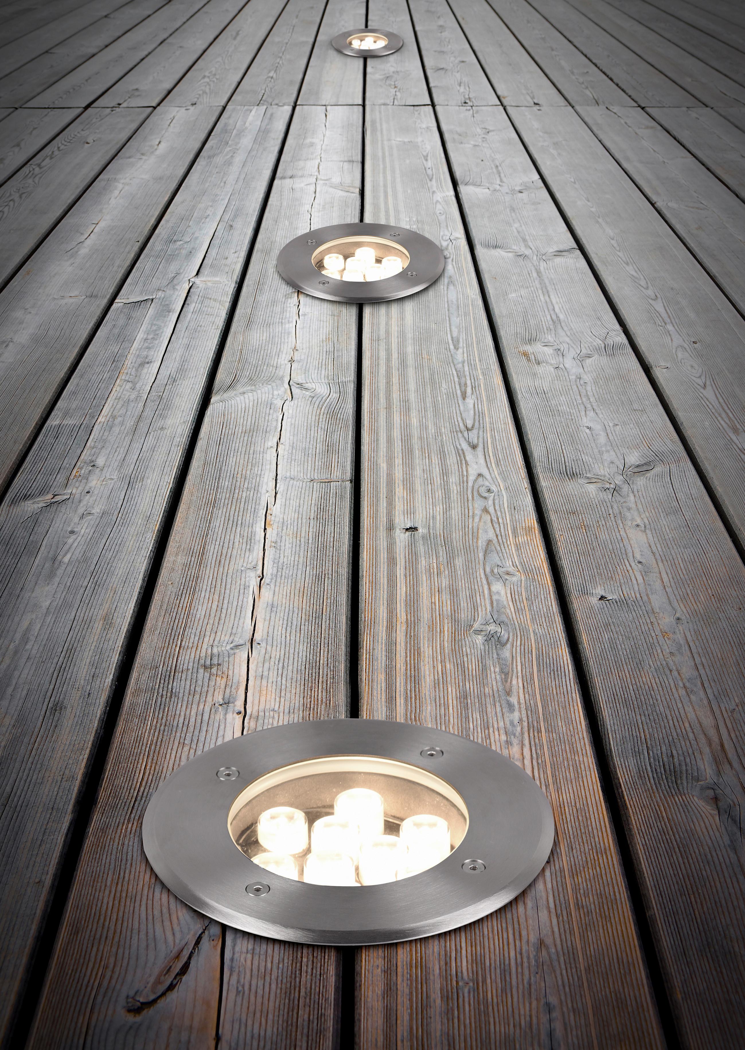 LED-Außenleuchte 9 Watt Edelstahl - Nickelfarben, Basics, Metall (16/12cm) - Trio Leuchten